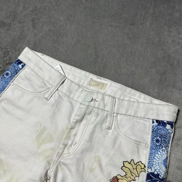 Mother Denim Colorblock Looker‎ in The Scent of Sake Size 26 RARE - Picture 5 of 14
